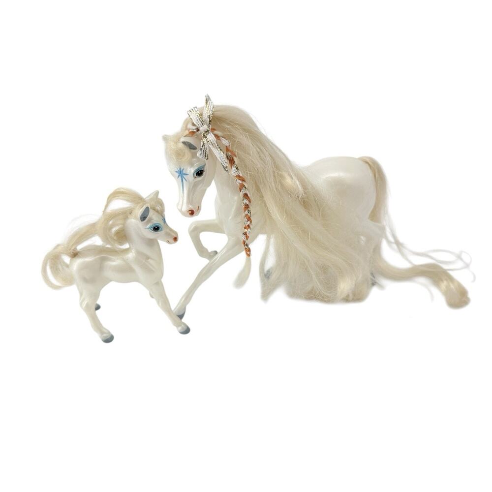 Breyer Reeves DP Running Mare Dancer & Celestria Sets White Pearl 1995